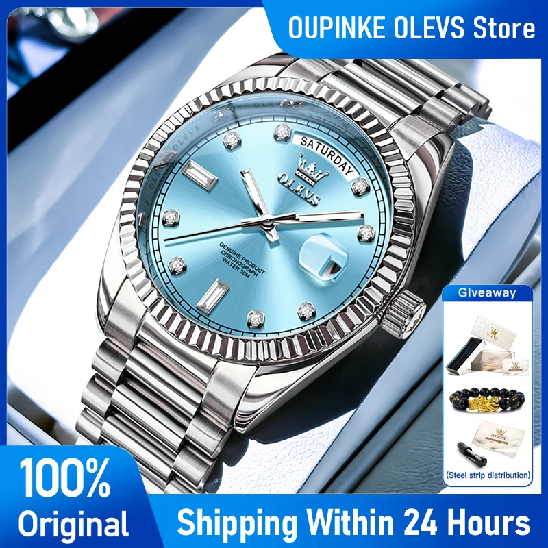 OLEVS 6736 Mens Watch High Quality Original Luxury Automatic Mechanical Wristwatch Waterproof Stainless Steel Watches For Man
OLEVS 6736 Mens Watch High Quality Original Luxury Automatic Mechanical Wristwatch Waterproof Stainless Steel Watches For Man