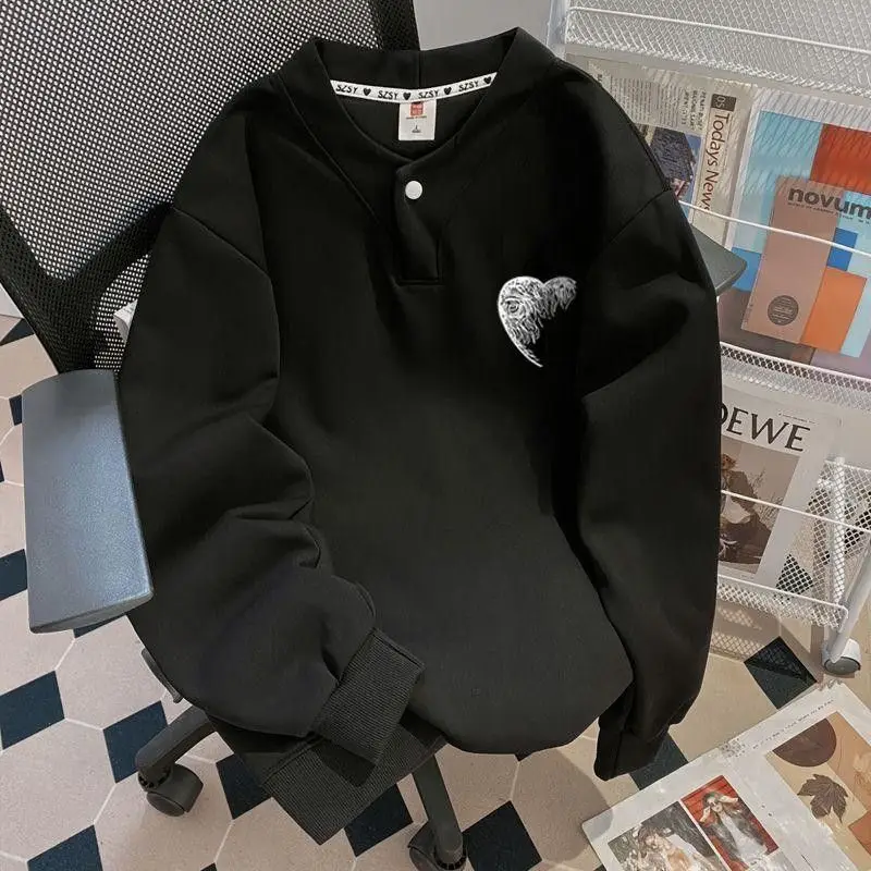 Large Size 300 Pou Couples Matching Hoodies Henry Collar Long Sve Heart Print Casual Wear for Men And Women
Large Size 300 Pou Couples Matching Hoodies Henry Collar Long Sve Heart Print Casual Wear for Men And Women