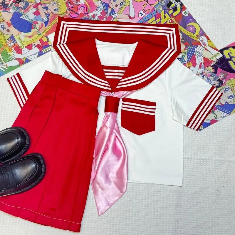 Sweet Red School Uniform Set for plus Size Women Original JK Uniform Traditional Sailor Suit Adorable Soft Girl Outfit
Sweet Red School Uniform Set for plus Size Women Original JK Uniform Traditional Sailor Suit Adorable Soft Girl Outfit