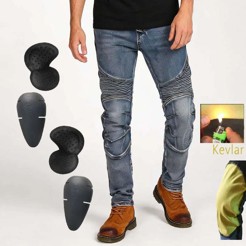 Men Windproof Motorcycle Jeans Knee Kevlar Abrasion Resistant Protective Black Off Road Adventure Riding Trousers 03
Men Windproof Motorcycle Jeans Knee Kevlar Abrasion Resistant Protective Black Off Road Adventure Riding Trousers 03