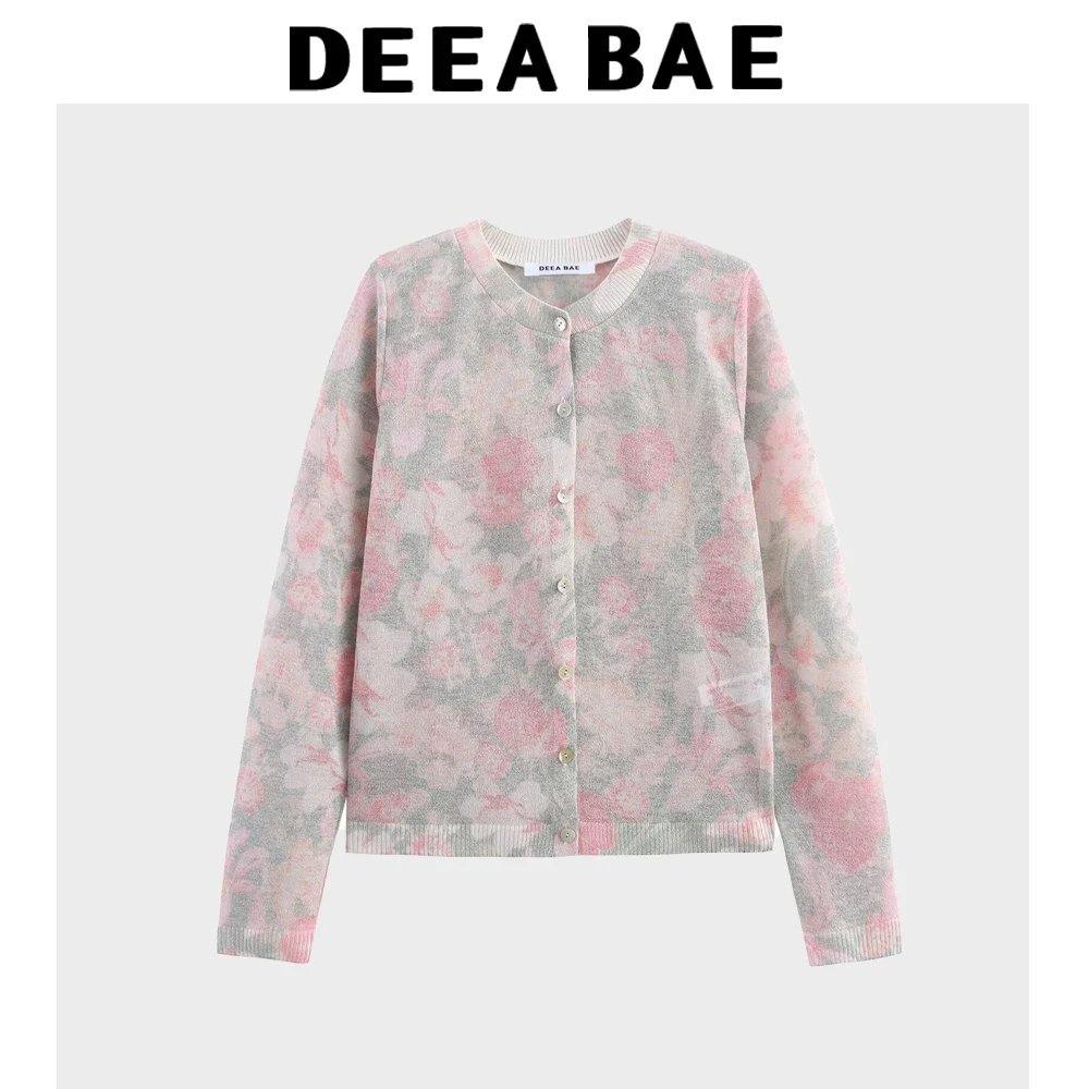 DEEABAE Sweet Korean Style Outfit Unique Top With Floral Print Knitted Cardigan Sweater Jacket Women's Spring And Summer
DEEABAE Sweet Korean Style Outfit Unique Top With Floral Print Knitted Cardigan Sweater Jacket Women's Spring And Summer