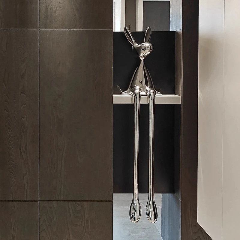 Modern abstract character creative ornament porch living room home cute high-end light luxury luminous rabbit ornament
Modern abstract character creative ornament porch living room home cute high-end light luxury luminous rabbit ornament