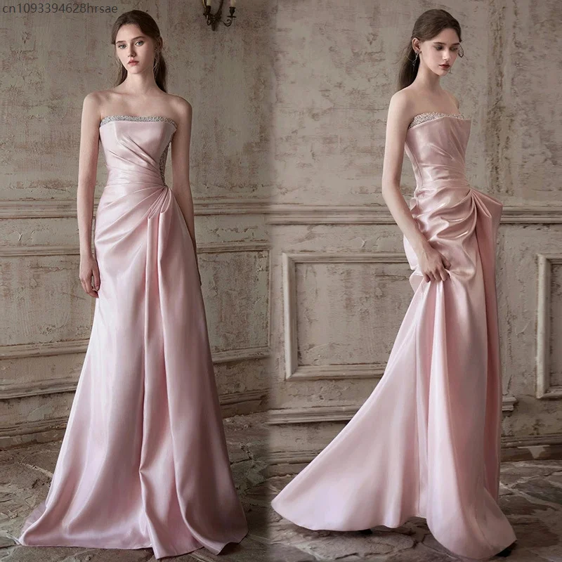 Pink Elegant Strapless Long Evening Gown for Women Wedding Engagement Party Cosplay Outfit Celebration Sweetheart Ball Gown
Pink Elegant Strapless Long Evening Gown for Women Wedding Engagement Party Cosplay Outfit Celebration Sweetheart Ball Gown