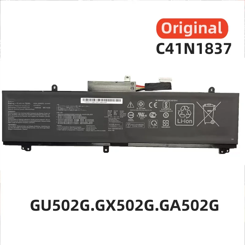 100% оригинальный аккумулятор для ноутбука ASUS C41N1837 GX502GW GX502GV GU502 GU502L/LU/LV GU502GU GU532GV GA502GU/DU/LW
100% оригинальный аккумулятор для ноутбука ASUS C41N1837 GX502GW GX502GV GU502 GU502L/LU/LV GU502GU GU532GV GA502GU/DU/LW