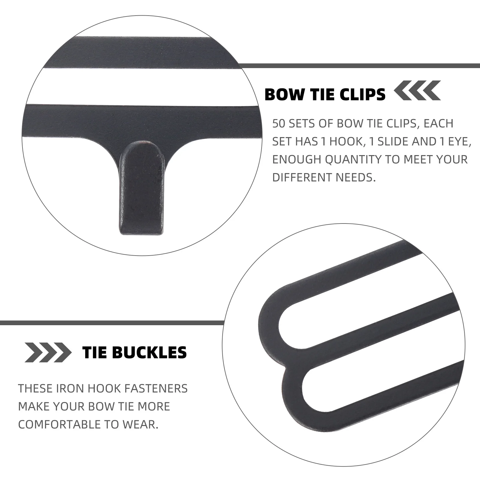 50Sets Bow Tie Clips Adjustable Iron Hook Fasteners Necktie Buckles DIY Clothing Accessories Tie Strap Fasteners
50Sets Bow Tie Clips Adjustable Iron Hook Fasteners Necktie Buckles DIY Clothing Accessories Tie Strap Fasteners