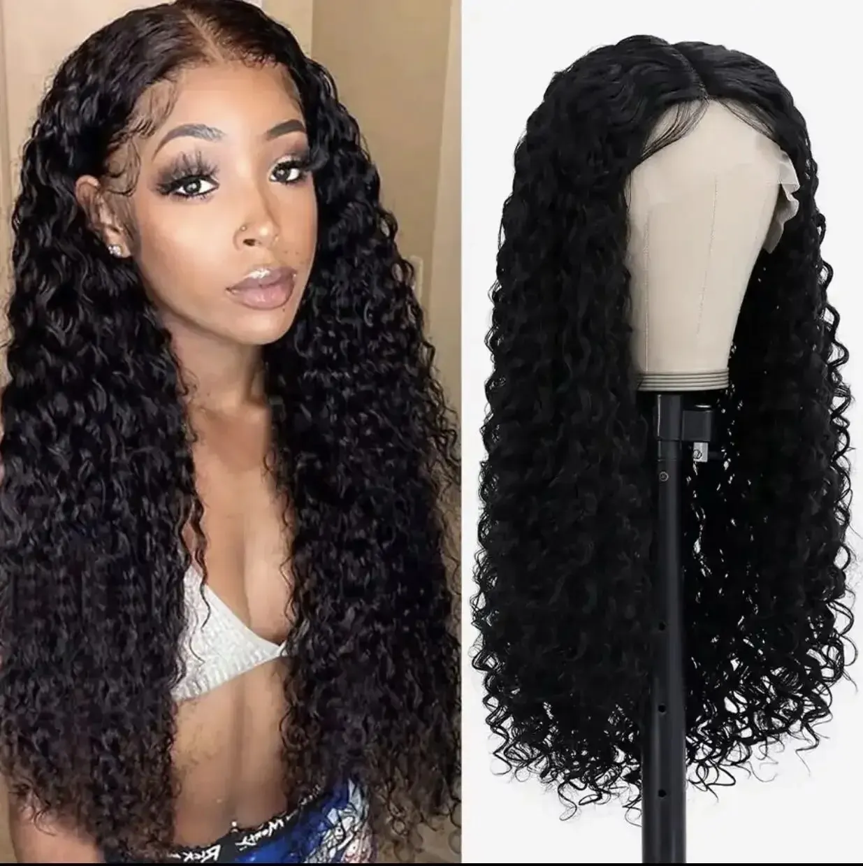 Long Loose Curly Deep Wave Lace Front Wig - Heat Resistant Synthetic Middle Part Wig for Women
Long Loose Curly Deep Wave Lace Front Wig - Heat Resistant Synthetic Middle Part Wig for Women