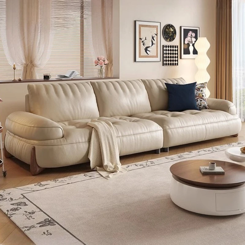 Modern Luxury Puff cream wind living room straight rowgenuine leather sofa living room sofas Home Furniture Customizable colors
Modern Luxury Puff cream wind living room straight rowgenuine leather sofa living room sofas Home Furniture Customizable colors