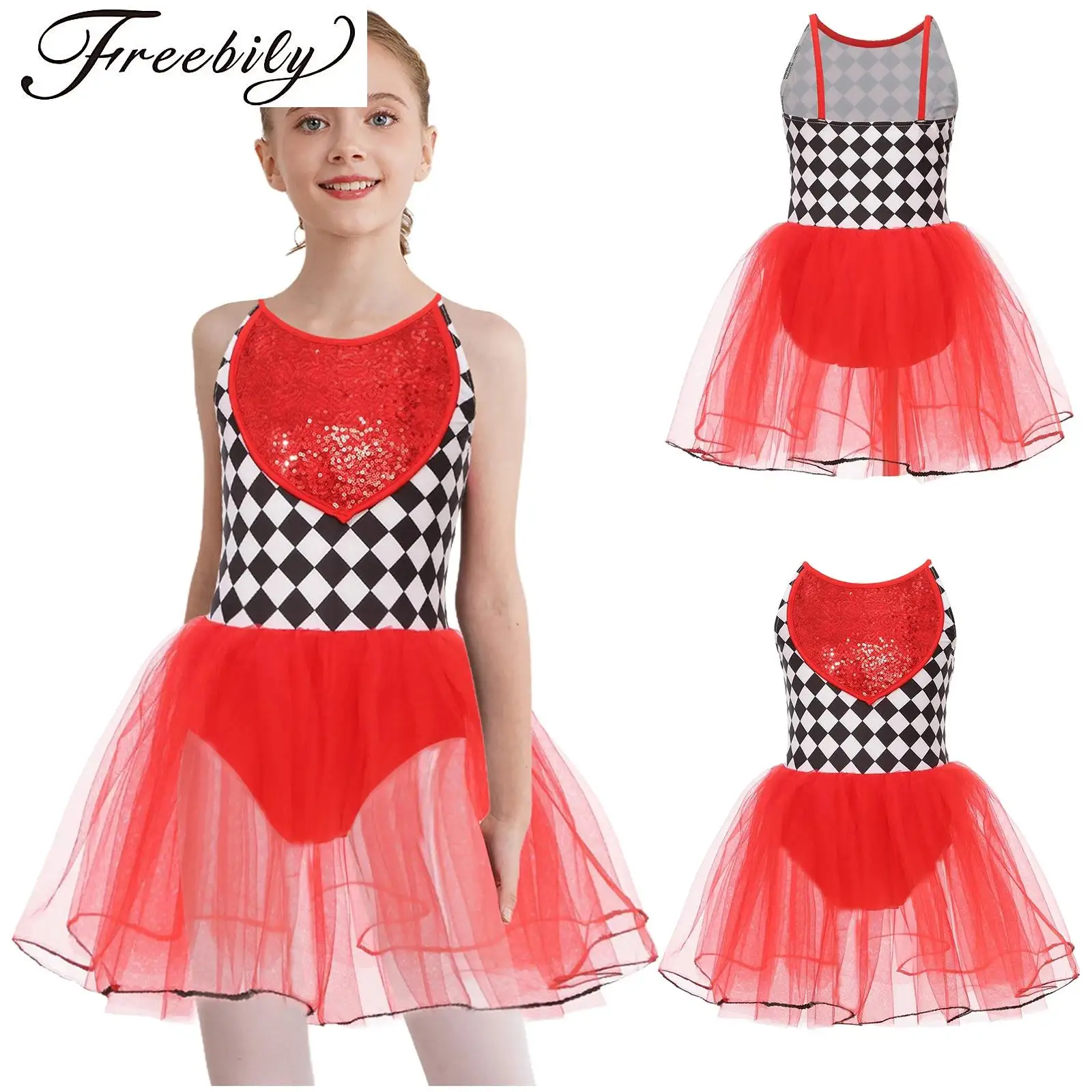 Girls Movie Character Cosplay Costume Checkerboard Ballet Tutu Dress Sequin Cami Dress Halloween Role Play Ringmaster Dress Up
Girls Movie Character Cosplay Costume Checkerboard Ballet Tutu Dress Sequin Cami Dress Halloween Role Play Ringmaster Dress Up