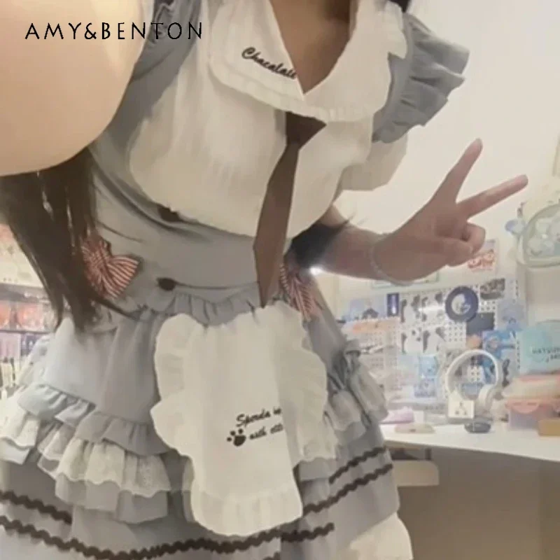 2025 New Japanese Summer Cute College Style Doll Feeling Lolita Striped Shirt Waist Thin Vest Skirt Three-piece Suit For Women
2025 New Japanese Summer Cute College Style Doll Feeling Lolita Striped Shirt Waist Thin Vest Skirt Three-piece Suit For Women