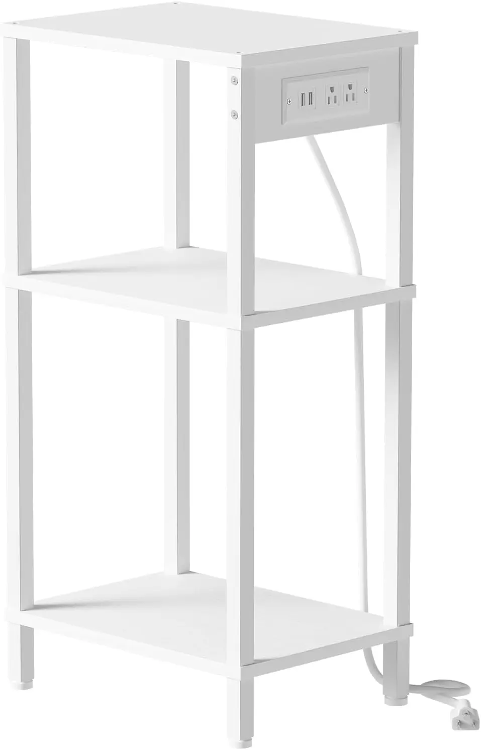 Tall End Table with Charging Station and USB Ports, 3 Tier Narrow Tall Bedside Table with Storage, Slim Nightstand with Outle
Tall End Table with Charging Station and USB Ports, 3 Tier Narrow Tall Bedside Table with Storage, Slim Nightstand with Outle