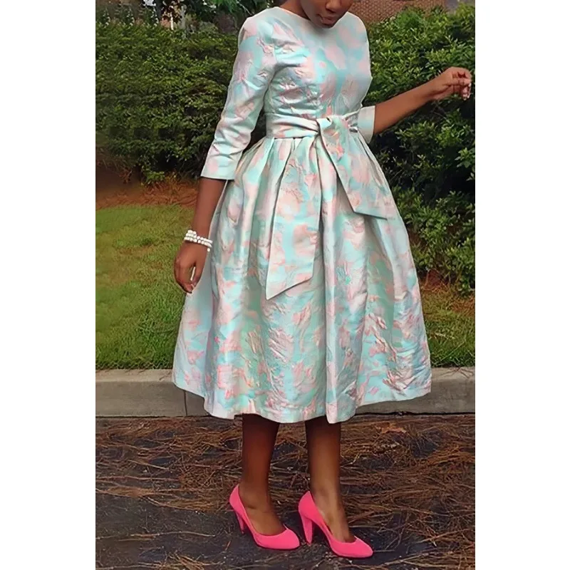 Customized African Dresses for Women Autumn Elegant African 3/4 Sleeve Polyester Party Wedding O-neck Midi Dress Fashion African
Customized African Dresses for Women Autumn Elegant African 3/4 Sleeve Polyester Party Wedding O-neck Midi Dress Fashion African