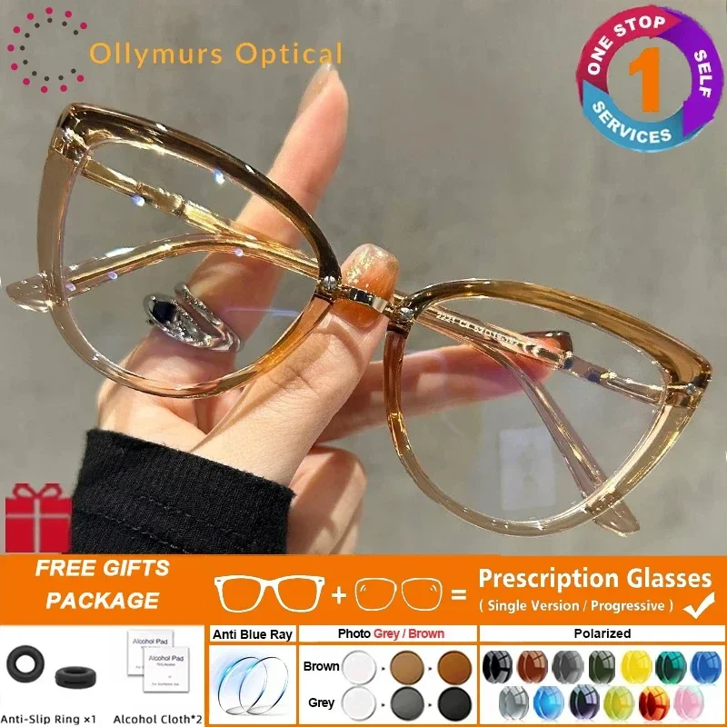 Ollymurs Premium Retro Cat Eye Prescription Myopia Eyeglasses Women Fashion Photochromic Reading Glasses Multifocal Optical Gass
Ollymurs Premium Retro Cat Eye Prescription Myopia Eyeglasses Women Fashion Photochromic Reading Glasses Multifocal Optical Gass