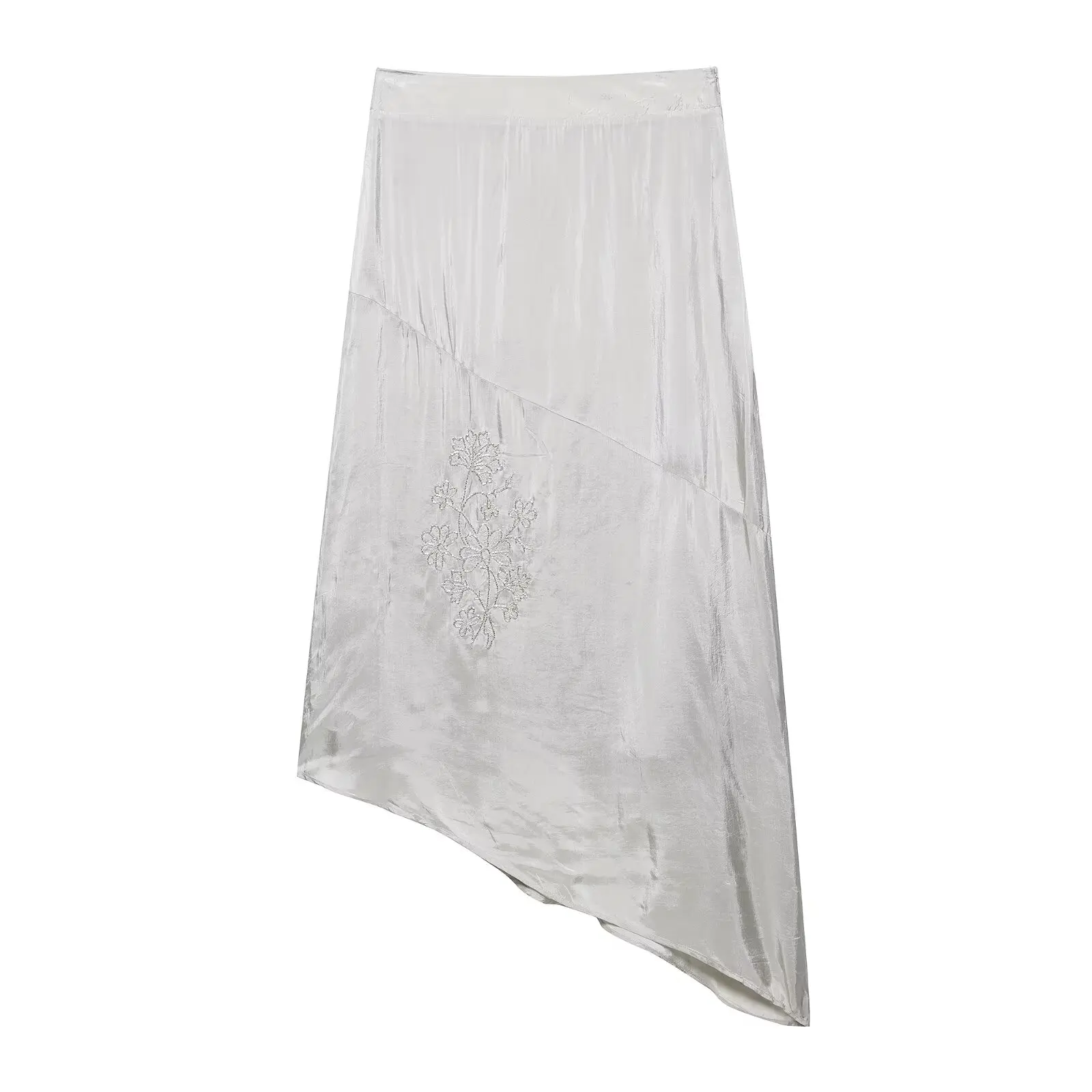 Beading Embroidery Skirt For Women Asymmetric High Waist Side Zipper Maxi Skirts Female 2025 New Summer Casual Chic Long Skirts
Beading Embroidery Skirt For Women Asymmetric High Waist Side Zipper Maxi Skirts Female 2025 New Summer Casual Chic Long Skirts