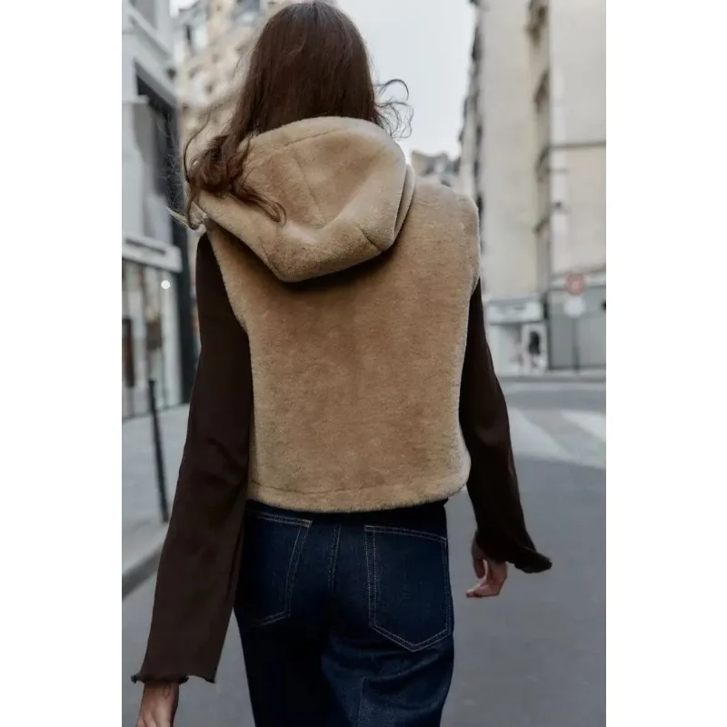 Autumn fashion new hooded knot buckle fleece vest vest
Autumn fashion new hooded knot buckle fleece vest vest