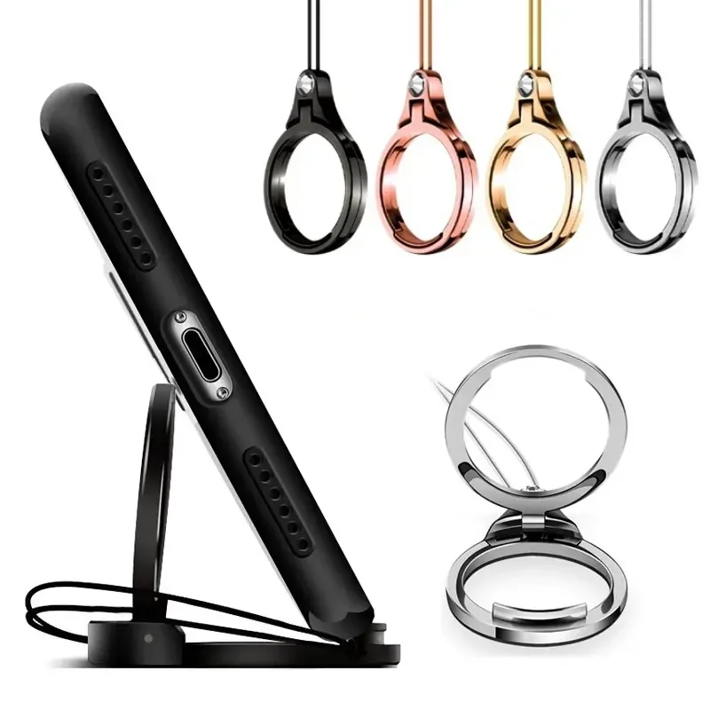 2 in 1 Mobile Phone Holder Universal Metal Lanyard 360° Finger Ring Hang Rope Portable Ring Holder Stand for IPhone Xiaomi
2 in 1 Mobile Phone Holder Universal Metal Lanyard 360° Finger Ring Hang Rope Portable Ring Holder Stand for IPhone Xiaomi