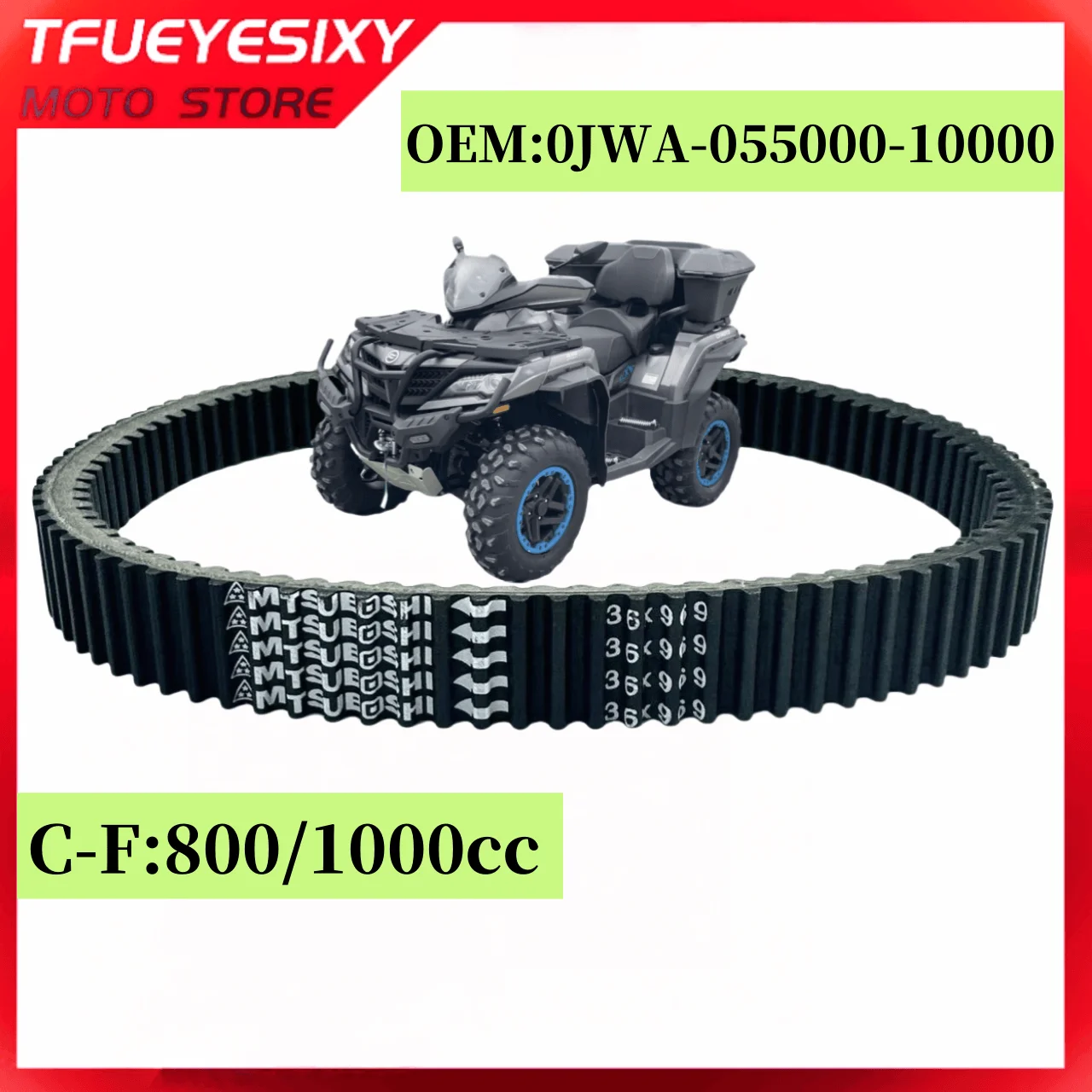 36x969 969x36 Drive Belt For CFMoto 969 36 CF800 CF850 CF1000 Cforce 0JWA-055000-10000 0800055000 36 969 zforce uforce Z8 X8
36x969 969x36 Drive Belt For CFMoto 969 36 CF800 CF850 CF1000 Cforce 0JWA-055000-10000 0800055000 36 969 zforce uforce Z8 X8