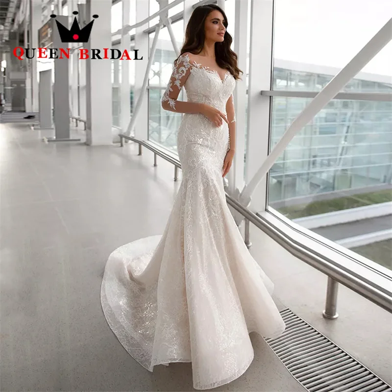 Sexy Charming Mermaid Wedding Dresses Sparkling Sequin Long Sleeves Appliques Bridal Gowns Vestido De Noiva Custom J91Q
Sexy Charming Mermaid Wedding Dresses Sparkling Sequin Long Sleeves Appliques Bridal Gowns Vestido De Noiva Custom J91Q