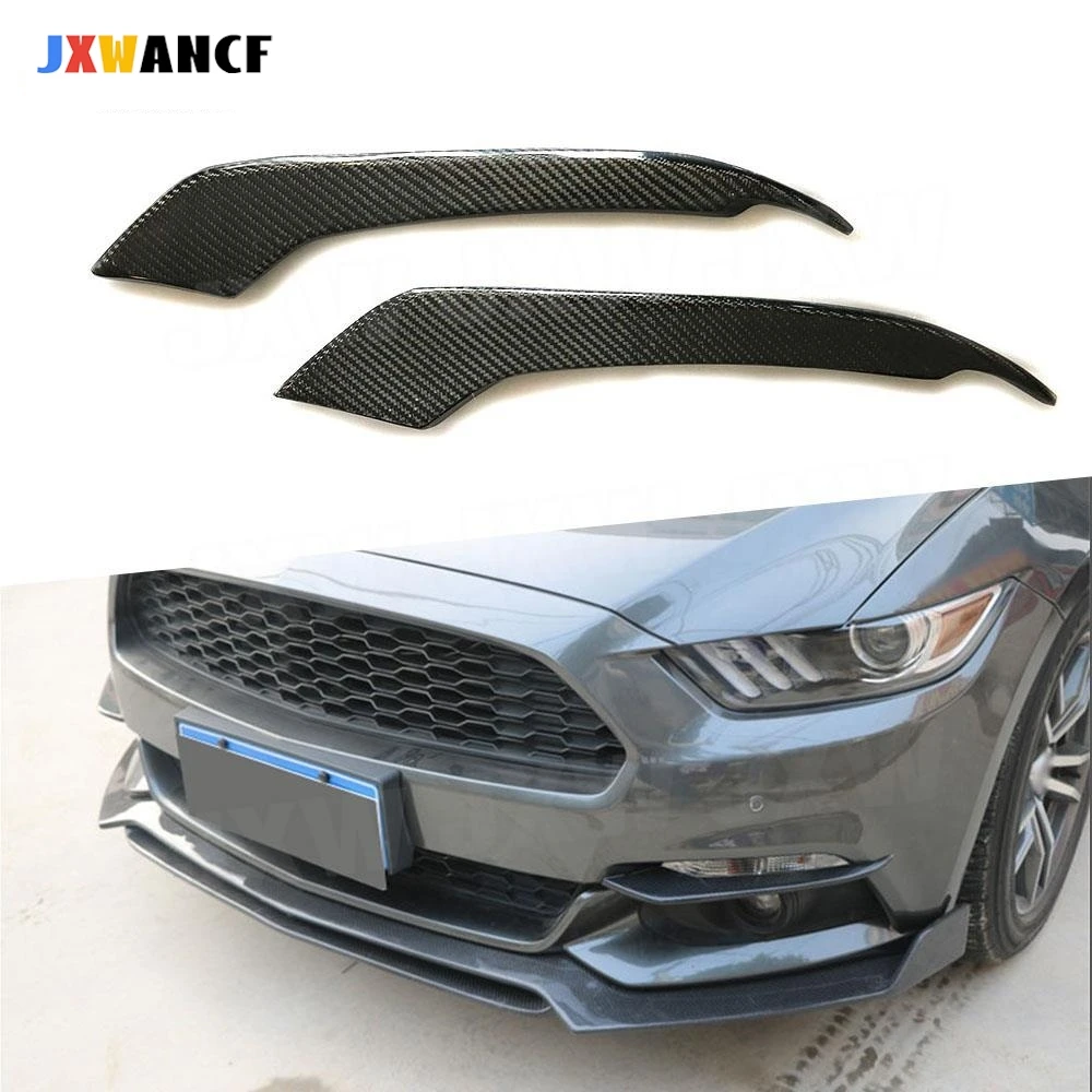 JXWANCF Carbon Fiber Front Fog Lamp Air Vent Fin Trims Covers Canards For Ford Mustang GT V8 V6 GT350R Coupe 2015 2016 2017
JXWANCF Carbon Fiber Front Fog Lamp Air Vent Fin Trims Covers Canards For Ford Mustang GT V8 V6 GT350R Coupe 2015 2016 2017