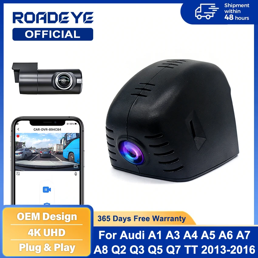 DVR for 2013-2016 Audi A1 A3 A4 A5 A6 A7 A8 Q2 Q3 Q5 Q7 Q8 RS S S5 S8 SQ5 SQ8 TT, Wifi Dash Car Cam Camera Dashcam 4K Wireless
DVR for 2013-2016 Audi A1 A3 A4 A5 A6 A7 A8 Q2 Q3 Q5 Q7 Q8 RS S S5 S8 SQ5 SQ8 TT, Wifi Dash Car Cam Camera Dashcam 4K Wireless