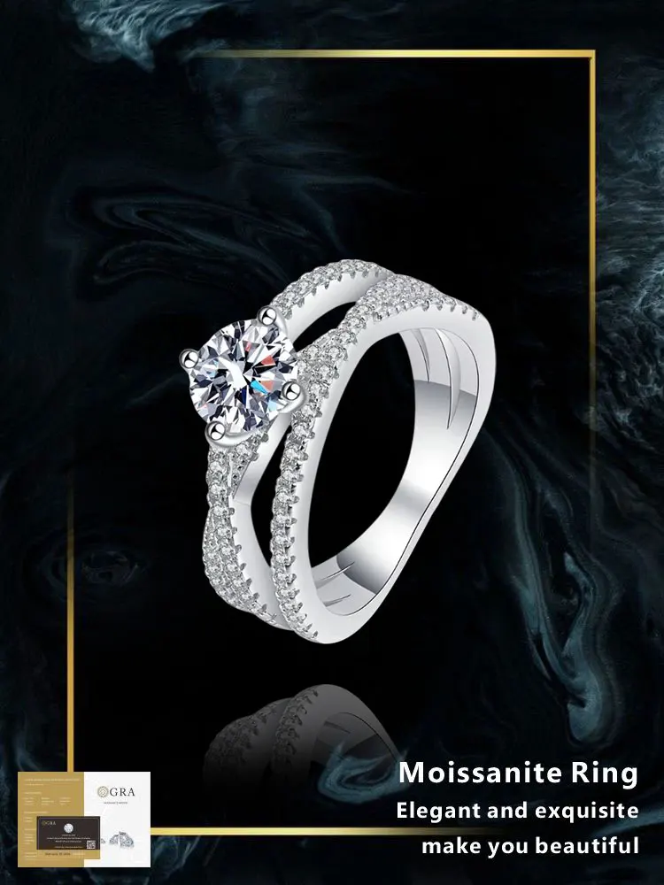 925 sterling silver moissanite ring VVS1 style cross hollow fine jewelry light luxury european and american with GRA certificate
925 sterling silver moissanite ring VVS1 style cross hollow fine jewelry light luxury european and american with GRA certificate