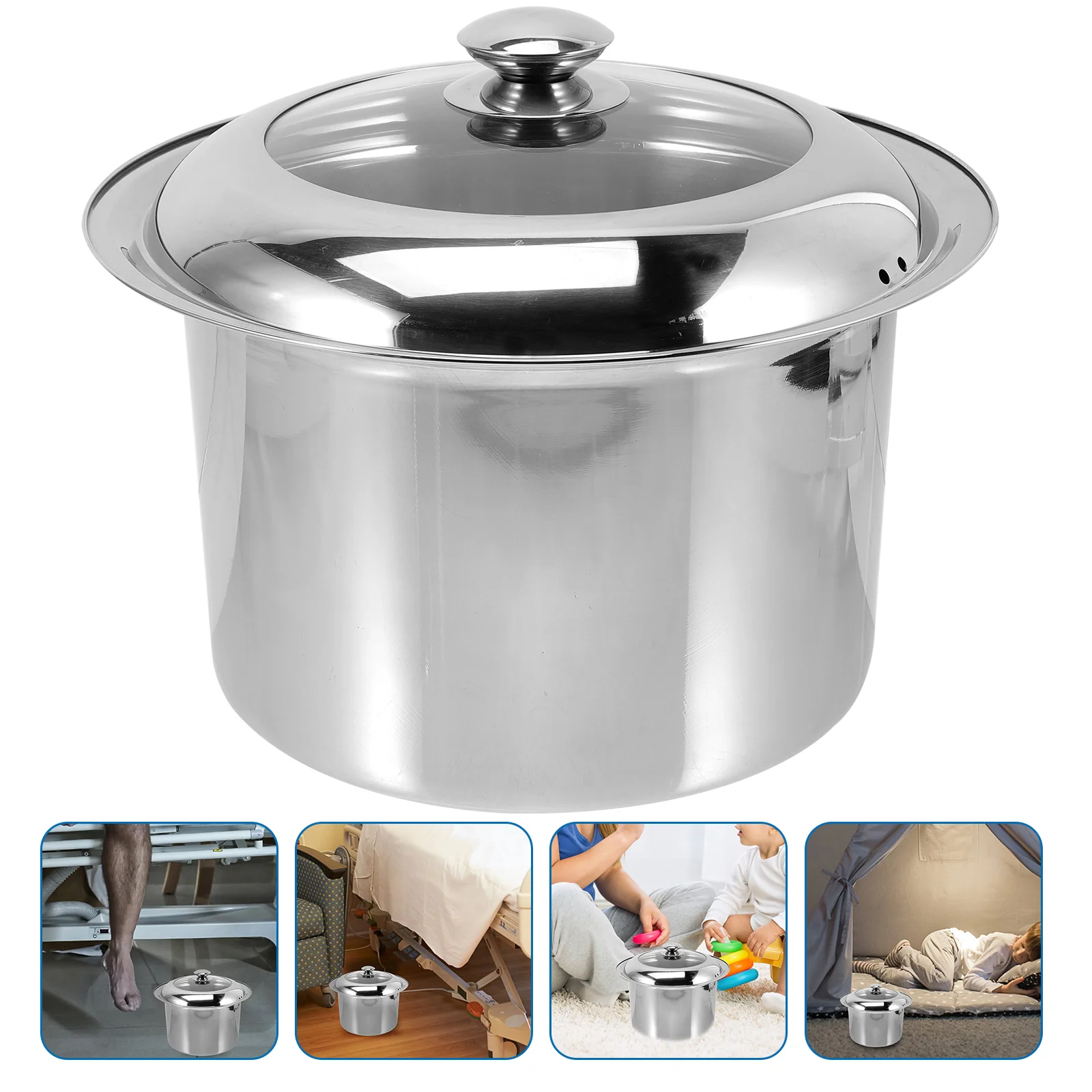 Stainless Steel Spittoon Kids Portable Urinal Pan for Car Thickened Practical Potty Covered Night
Stainless Steel Spittoon Kids Portable Urinal Pan for Car Thickened Practical Potty Covered Night