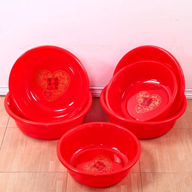 Thick Plastic Red Basin round Baby Face Washing Basin Home Moving in Celebration Wedding Supplies Family Cleaning Tools
Thick Plastic Red Basin round Baby Face Washing Basin Home Moving in Celebration Wedding Supplies Family Cleaning Tools