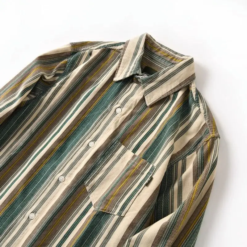Japanese Cotton Corduroy Trendy Striped Loose Long-sleeved Shirt Shirt Men's Autumn Hong Kong Style Thin Button Cardigan Jacket
Japanese Cotton Corduroy Trendy Striped Loose Long-sleeved Shirt Shirt Men's Autumn Hong Kong Style Thin Button Cardigan Jacket