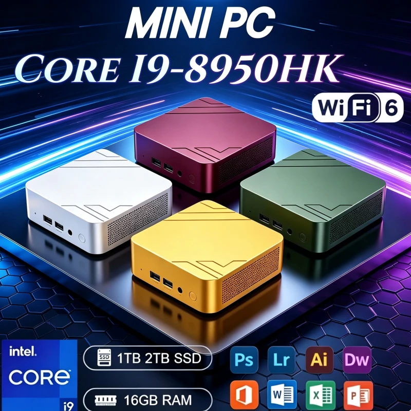 Intel Core I9-8950HK, 16GB RAM 2TB SSD Compact Desktop Portable NEW Mini PC For Daily Study, Office Smooth Light Gaming
Intel Core I9-8950HK, 16GB RAM 2TB SSD Compact Desktop Portable NEW Mini PC For Daily Study, Office Smooth Light Gaming
