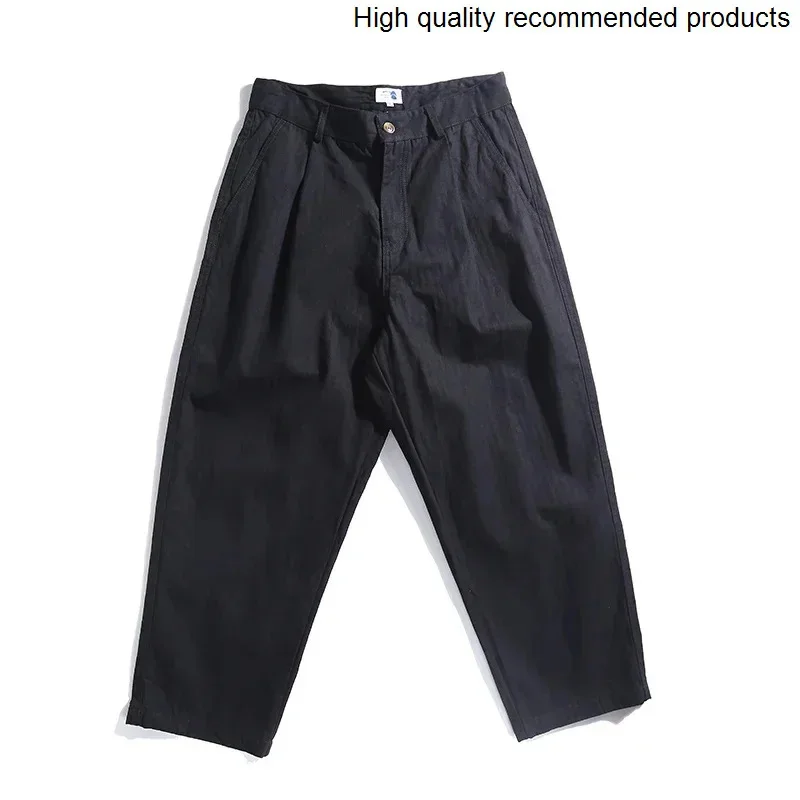 Fashion Men Streetwear Japan Korean Vintage Loose Casual Herringbone Cotton Ankle-length Wide Leg Harem Pant Male Cargo Trousers
Fashion Men Streetwear Japan Korean Vintage Loose Casual Herringbone Cotton Ankle-length Wide Leg Harem Pant Male Cargo Trousers