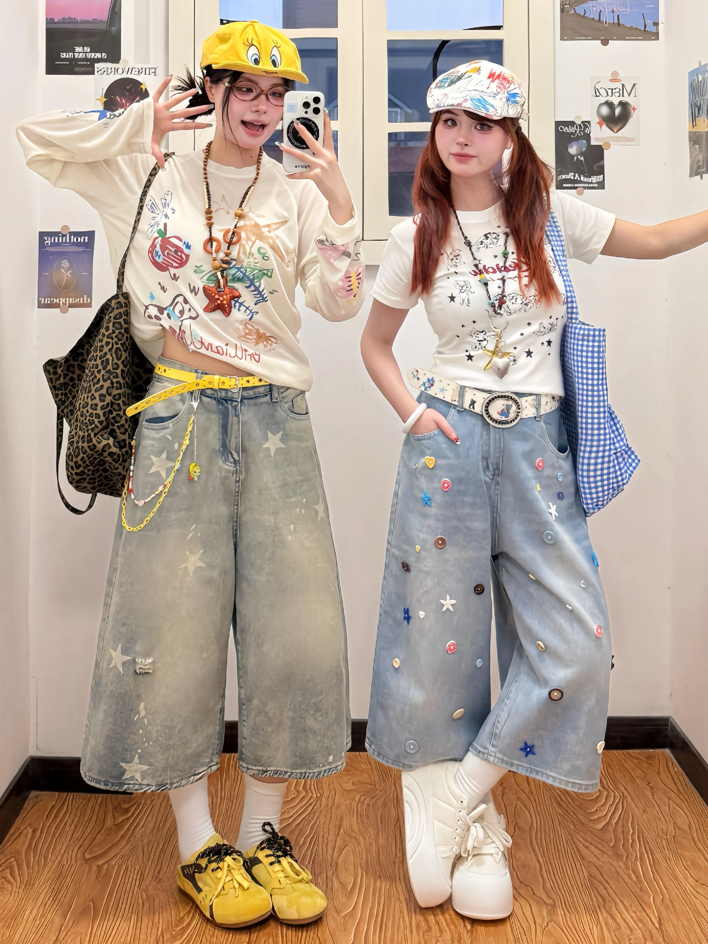 Retro American Embroidered Dog Seven-Foot Women's Summer Jeans Casual Loose Shorts Versatile High Waist Denim Pants
Retro American Embroidered Dog Seven-Foot Women's Summer Jeans Casual Loose Shorts Versatile High Waist Denim Pants