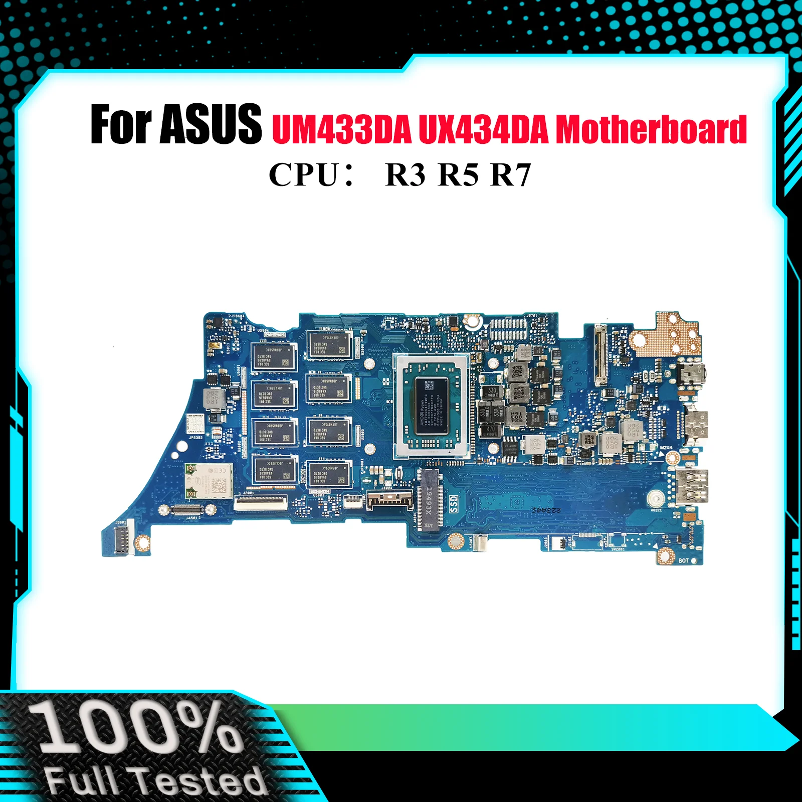 UX434DA Материнская плата для ноутбука ASUS ZenBook UX434D UX434DA UM433DA Материнская плата для ноутбука с процессором R3 R5 R7 100% тестирование ОК быстрая доставка
UX434DA Материнская плата для ноутбука ASUS ZenBook UX434D UX434DA UM433DA Материнская плата для ноутбука с процессором R3 R5 R7 100% тестирование ОК быстрая доставка