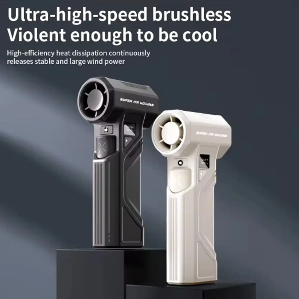 130000 RPM Turbo Violent Fan 100 Speed Digital Display Powerful Dust Blower Rechargeable with Flashlight Handheld Electric Fan
130000 RPM Turbo Violent Fan 100 Speed Digital Display Powerful Dust Blower Rechargeable with Flashlight Handheld Electric Fan