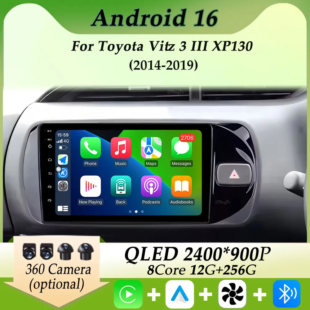 For Toyota Vitz 3 III XP130 2014-2019 Car Radio Multimedia Player Carplay Android GPS Navi Split Screen HD Screen DSP Stereo BT
For Toyota Vitz 3 III XP130 2014-2019 Car Radio Multimedia Player Carplay Android GPS Navi Split Screen HD Screen DSP Stereo BT