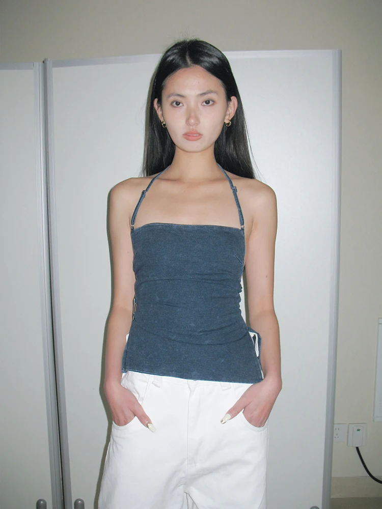 Blue Sexy ort Crop Top Strap Design Bal Slimming Fit Hot Girl Ne Hanging Design Commute Sle Spring 2025 Ladies Vest
Blue Sexy ort Crop Top Strap Design Bal Slimming Fit Hot Girl Ne Hanging Design Commute Sle Spring 2025 Ladies Vest