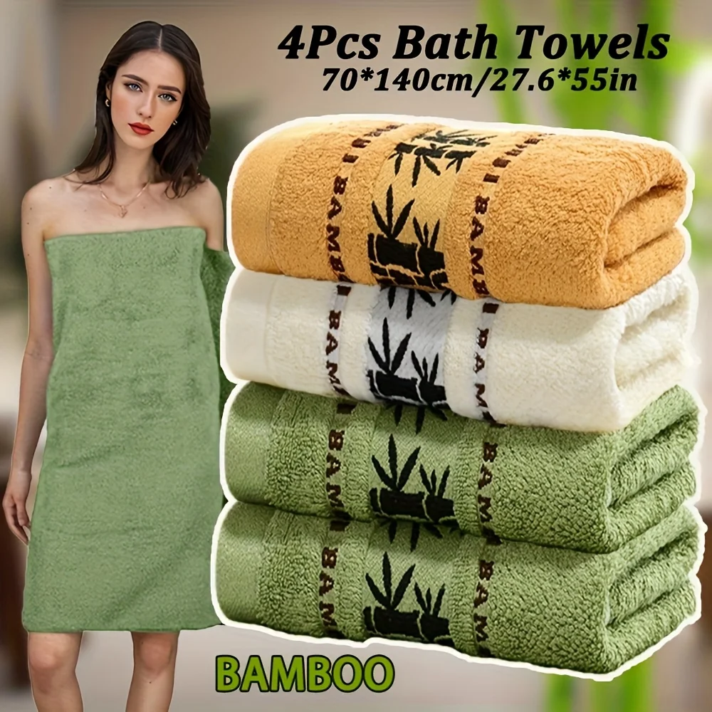 4-Piece Bamboo Embroidered Bath Towel Set, Ultra-Soft and Quick-Drying, Highly Absorbent, Modern Space-Themed Design, Suitable for Home Bathroom Use, 70X140 cm 27.5X 55.1inch , Bathroom Towels, Face Towels
4-Piece Bamboo Embroidered Bath Towel Set, Ultra-Soft and Quick-Drying, Highly Absorbent, Modern Space-Themed Design, Suitable for Home Bathroom Use, 70X140 cm 27.5X 55.1inch , Bathroom Towels, Face Towels