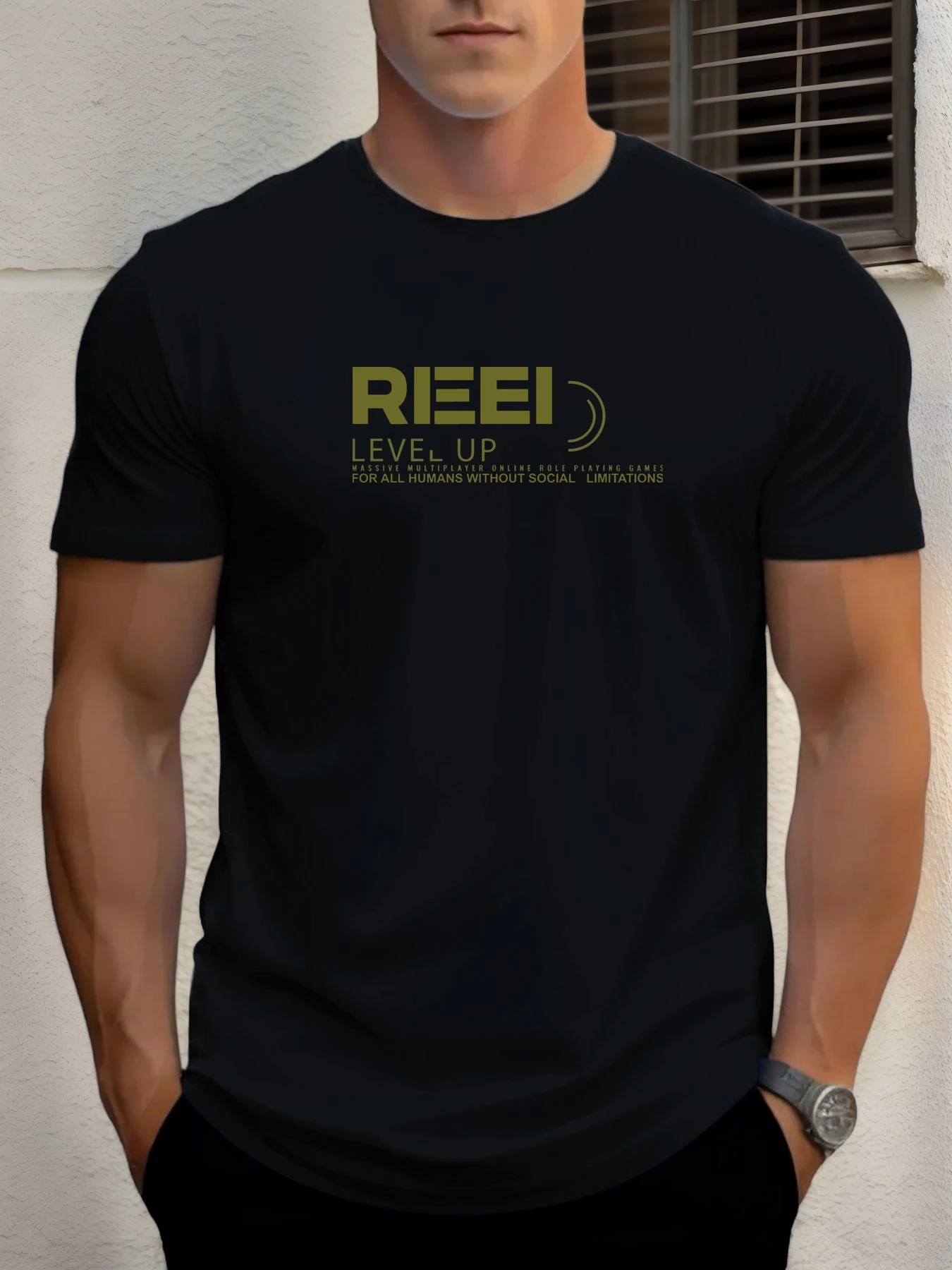 Men's cotton T-shirt, summer round neck short sleeves, REEF LEVEL UP printed breathable streetwear fashion cool T-shirt
Men's cotton T-shirt, summer round neck short sleeves, REEF LEVEL UP printed breathable streetwear fashion cool T-shirt