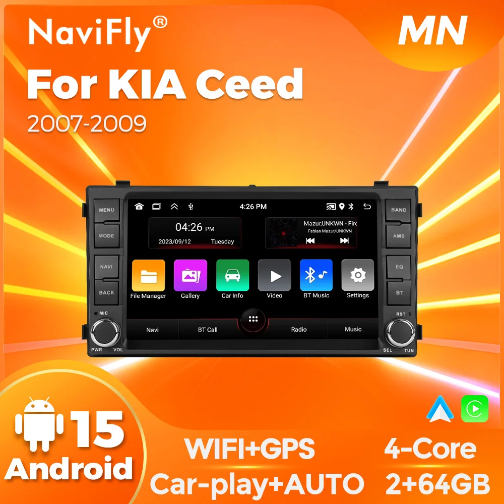 NaviFly 7-дюймовый Android 15 для KlA Ceed 2007-2009 Мультимедийный плеер аудио стерео Автомобильный GPS-навигатор Беспроводная автомобильная игра Android auto
NaviFly 7-дюймовый Android 15 для KlA Ceed 2007-2009 Мультимедийный плеер аудио стерео Автомобильный GPS-навигатор Беспроводная автомобильная игра Android auto