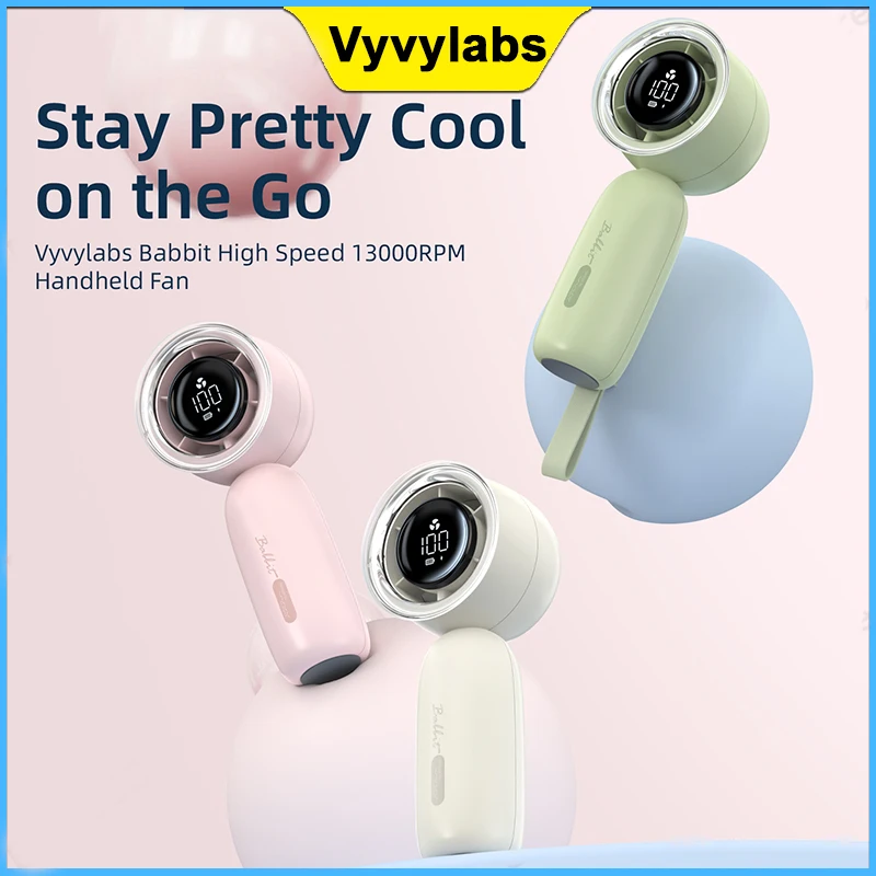 VyVylabs Handheld turbine fan, portable desktop fan, vertical digital display, high speed, rechargeable, mini outdoor fan
VyVylabs Handheld turbine fan, portable desktop fan, vertical digital display, high speed, rechargeable, mini outdoor fan