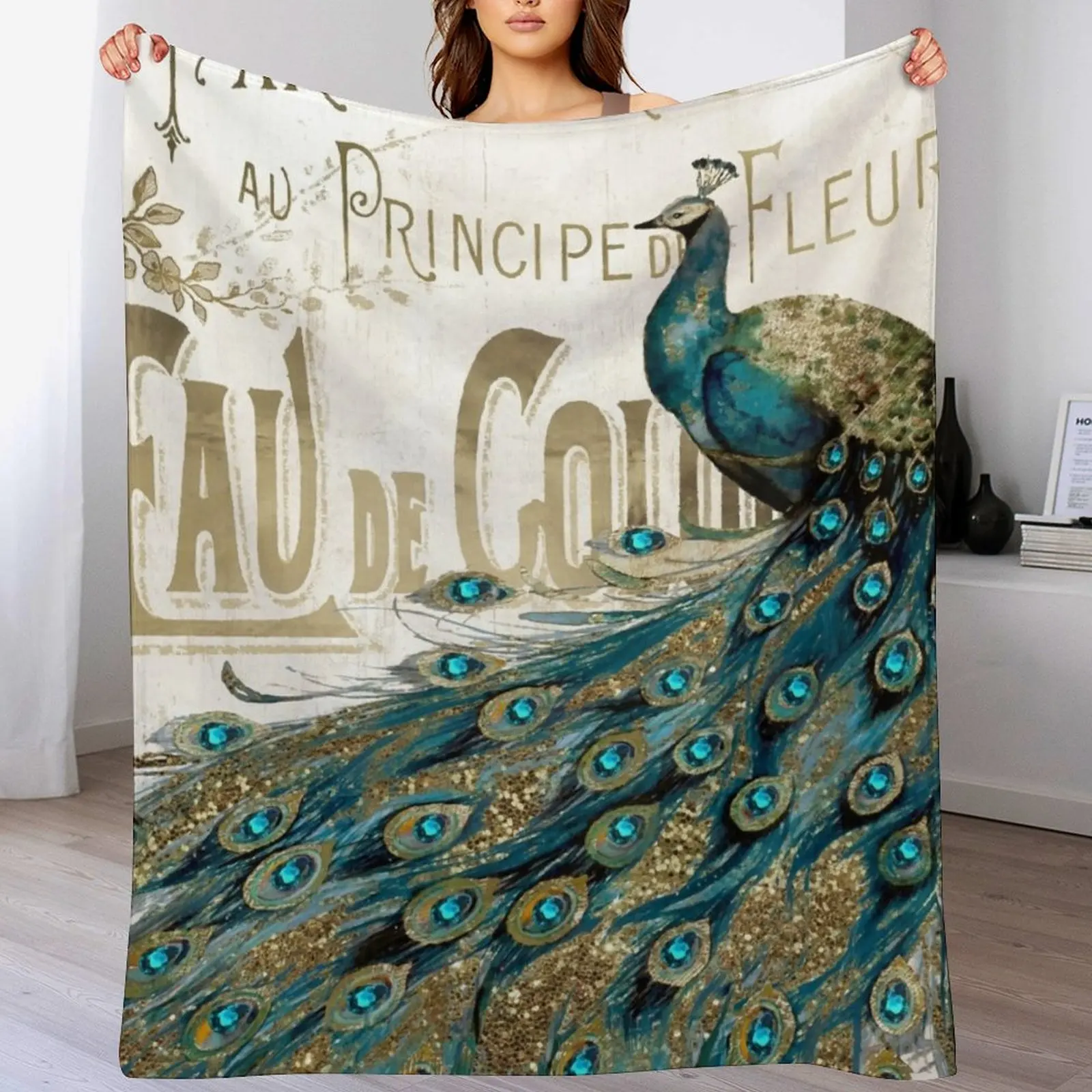 Peacock Jewels Throw Blanket Lightweight Warm Blanket for Travel Camping
Peacock Jewels Throw Blanket Lightweight Warm Blanket for Travel Camping