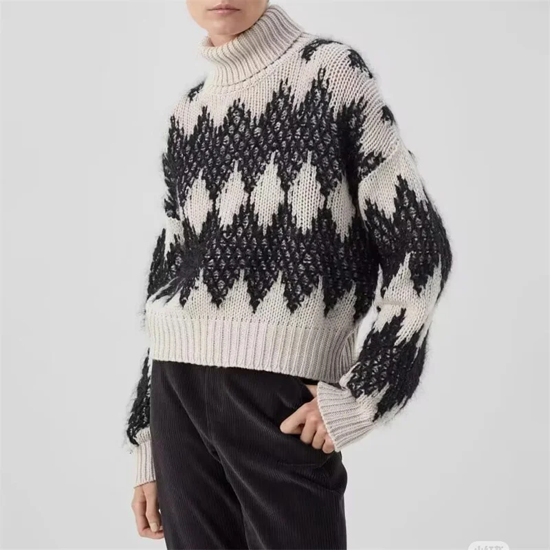 Women's sweater New elastic knitted slim fit pullover for autumn 2024 Cashmere blend Women's long sleeve top Women's turtleneck
Women's sweater New elastic knitted slim fit pullover for autumn 2024 Cashmere blend Women's long sleeve top Women's turtleneck