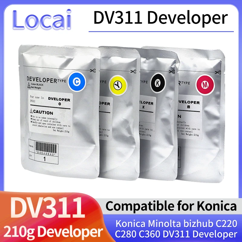 DV311 Высококачественный разработчик DV 311 для Konica Minolta Bizhub C220 C280 C360 Developing Powder контраст средний
DV311 Высококачественный разработчик DV 311 для Konica Minolta Bizhub C220 C280 C360 Developing Powder контраст средний