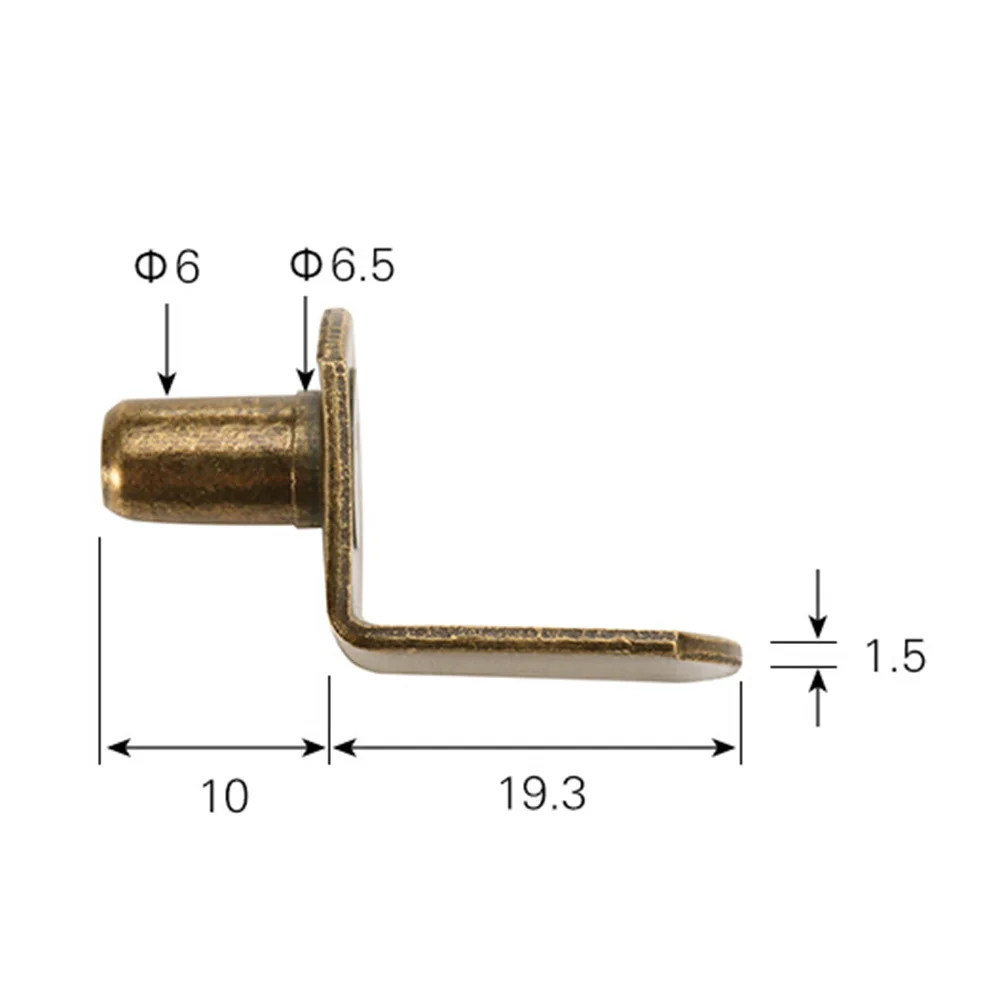 25Pcs L-Shaped Shelf Support Durable Bronze Metal Brackets Heavy Duty Shelf Pegs for Cabinets Bookcases Shelving
25Pcs L-Shaped Shelf Support Durable Bronze Metal Brackets Heavy Duty Shelf Pegs for Cabinets Bookcases Shelving