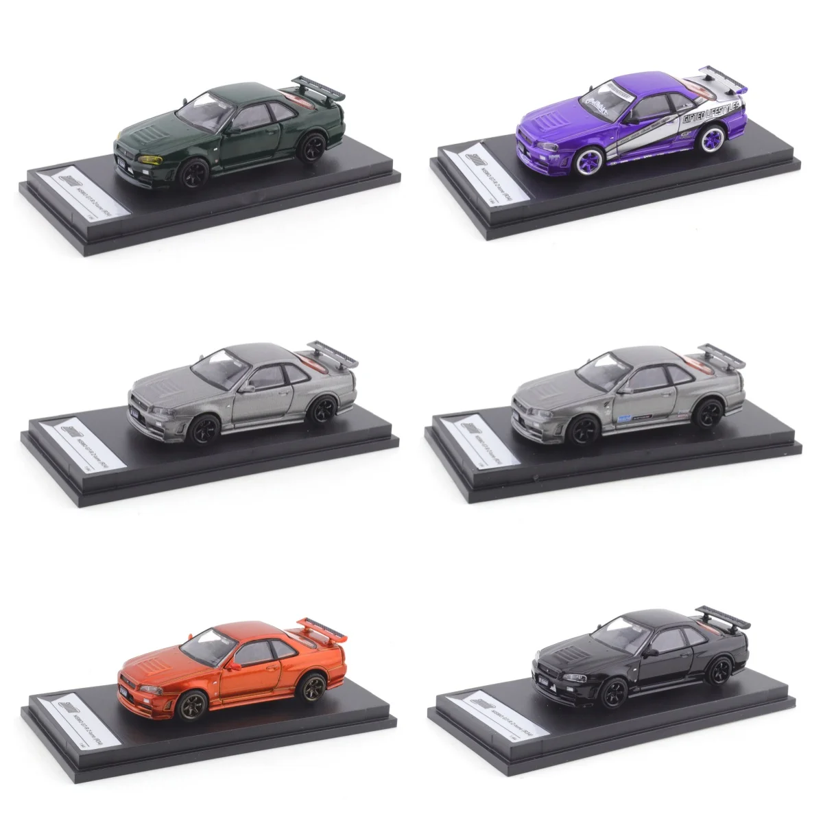 Коллекционная модель автомобиля DieCastTeam 1/64 SHADOW Nissan R34, японский хэтчбек из сплава, для автолюбителей, подарок для мальчика
Коллекционная модель автомобиля DieCastTeam 1/64 SHADOW Nissan R34, японский хэтчбек из сплава, для автолюбителей, подарок для мальчика