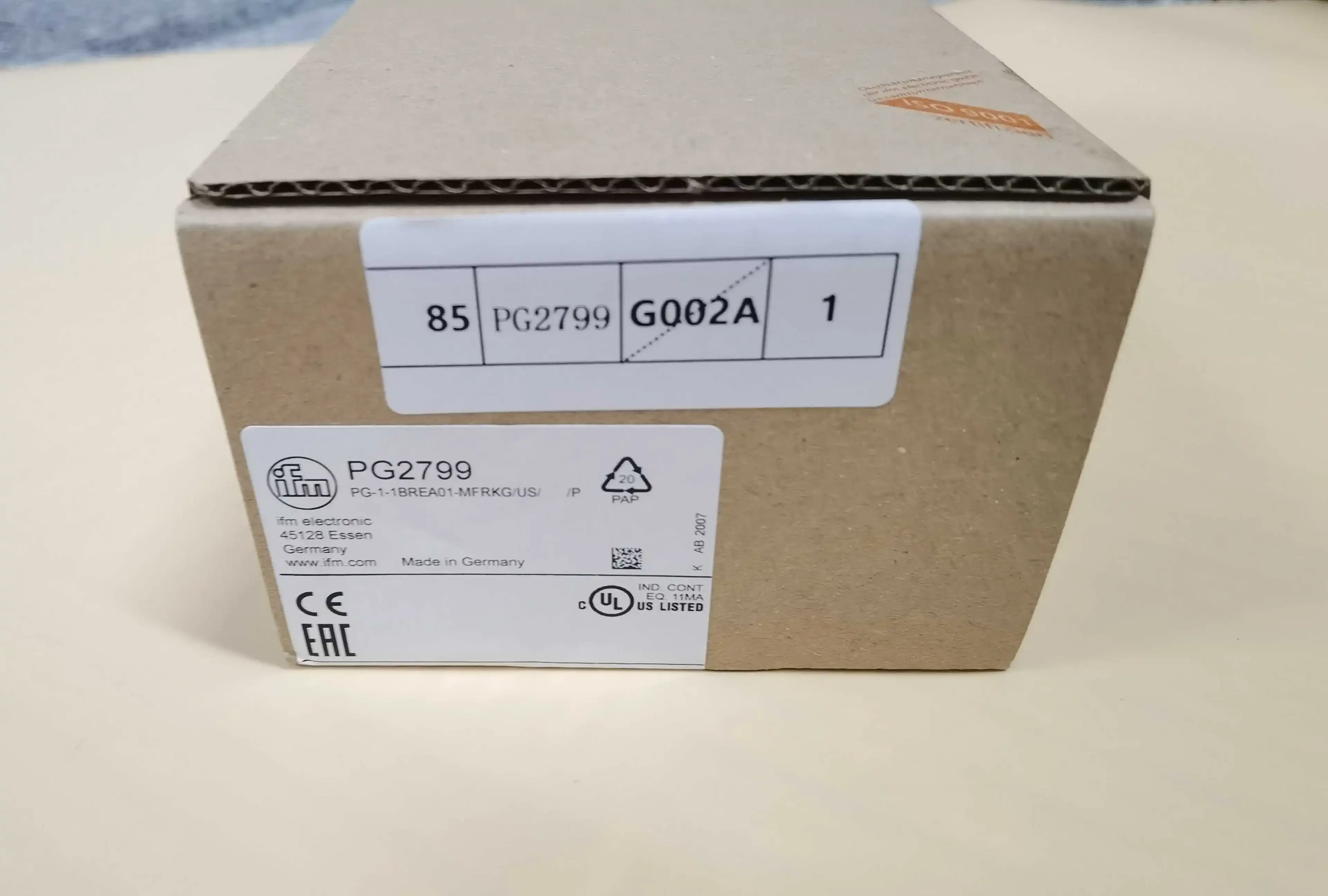 Датчик давления IFM PG2799 2025 года на складе
Датчик давления IFM PG2799 2025 года на складе