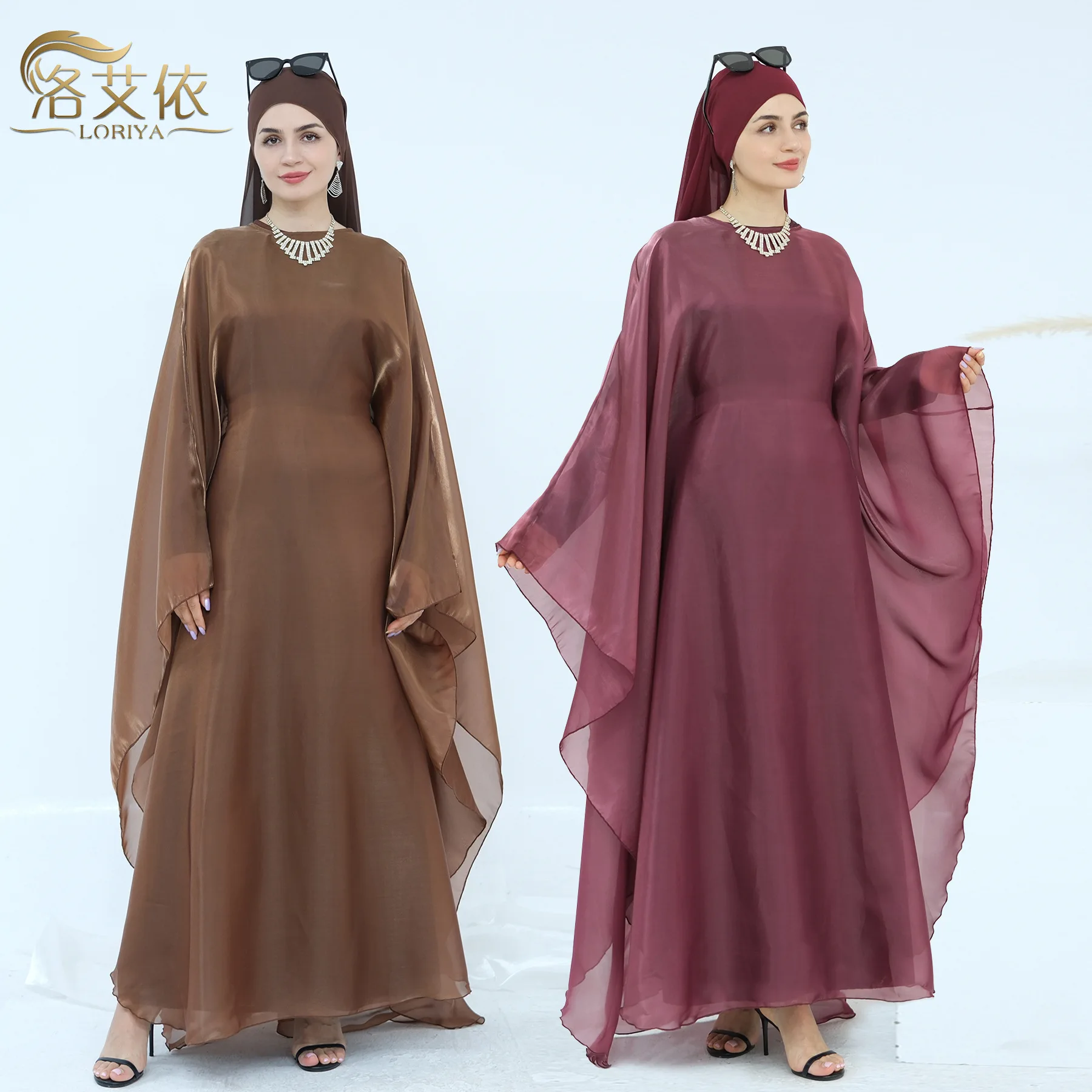 Muslim Women Dubai Turkey Solid Color Elegant Robe Dress Set Abaya Fashion Loose Long Maxi
Muslim Women Dubai Turkey Solid Color Elegant Robe Dress Set Abaya Fashion Loose Long Maxi
