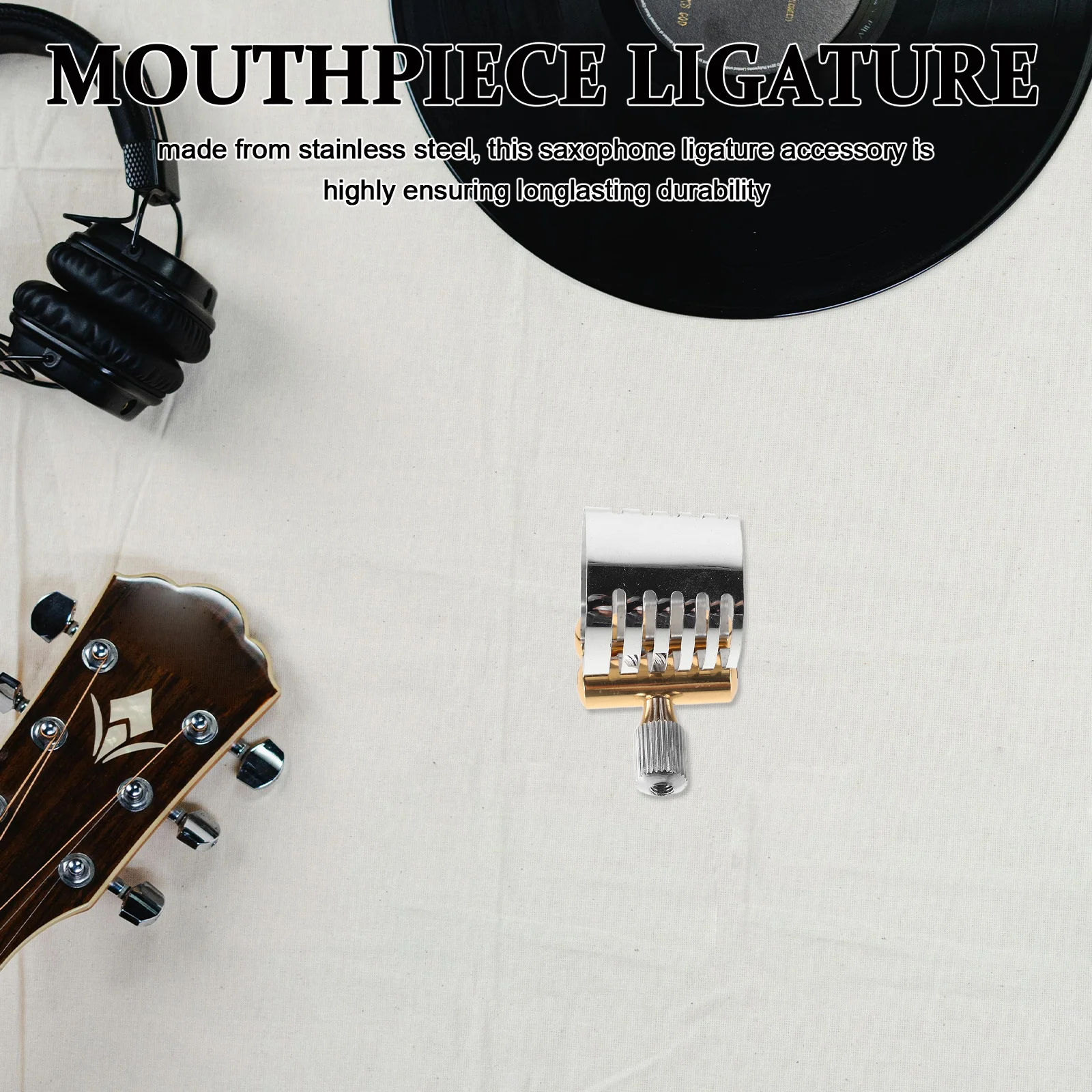 Stainless Steel Saxophone Ligature Accessory Metal Ligature Clip Secure Fit for Alto Saxophone Mouthpiece School Bands Personal
Stainless Steel Saxophone Ligature Accessory Metal Ligature Clip Secure Fit for Alto Saxophone Mouthpiece School Bands Personal