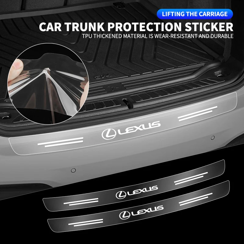 Transparent Car Rear Trunk Bumper Guard Stickers For Lexus F-SPORT ES RX NX LS UX LM LX GX LC RZ IS CT GS RC HS SC Accessories
Transparent Car Rear Trunk Bumper Guard Stickers For Lexus F-SPORT ES RX NX LS UX LM LX GX LC RZ IS CT GS RC HS SC Accessories
