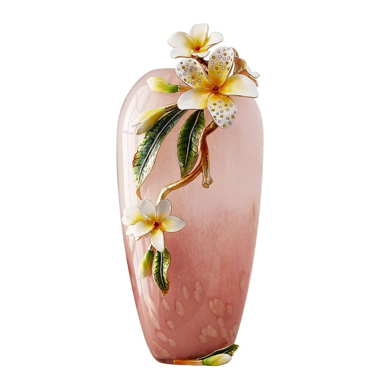 Light luxury enamel colored glass vase ornament, high-end sense living room entrance, desktop high-end art decoration
Light luxury enamel colored glass vase ornament, high-end sense living room entrance, desktop high-end art decoration