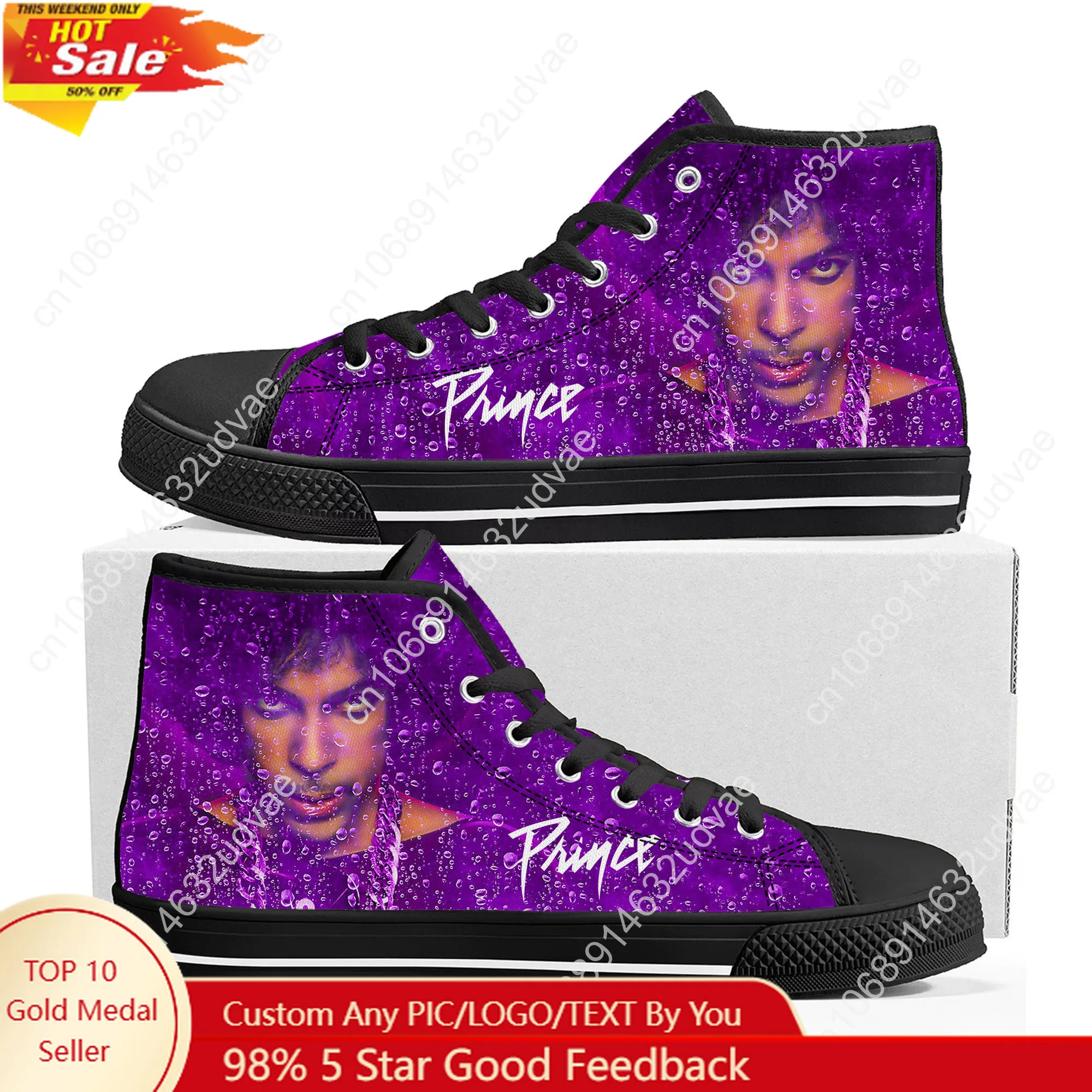 Prince Rogers Nelson High Top Shoes Men Women Teenager Canvas Walking Sneaker Sneakers Couple Footwear Custom Shoe Unisex
Prince Rogers Nelson High Top Shoes Men Women Teenager Canvas Walking Sneaker Sneakers Couple Footwear Custom Shoe Unisex