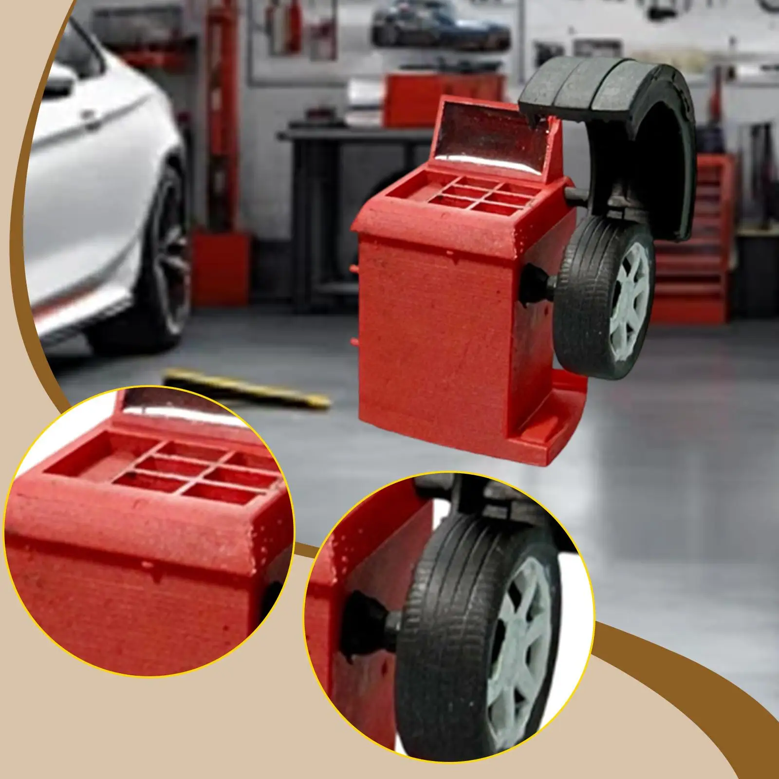 Модель балансировочного станка для шин 1:64, аксессуар для диорамы по ремонту автомобилей, имитация для декора рабочего стола, оформления железнодорожных станций
Модель балансировочного станка для шин 1:64, аксессуар для диорамы по ремонту автомобилей, имитация для декора рабочего стола, оформления железнодорожных станций